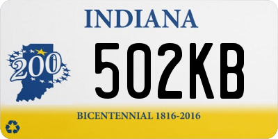 IN license plate 502KB