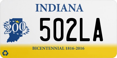 IN license plate 502LA