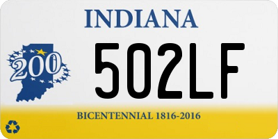 IN license plate 502LF