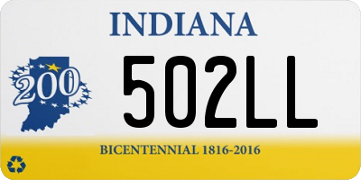 IN license plate 502LL