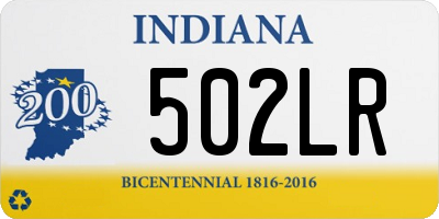 IN license plate 502LR