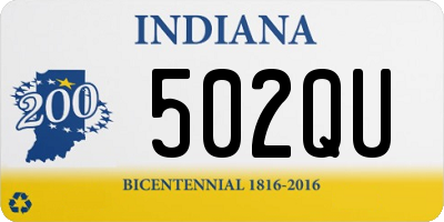 IN license plate 502QU