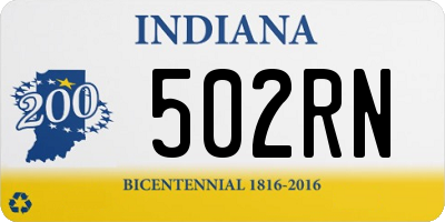 IN license plate 502RN