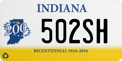 IN license plate 502SH