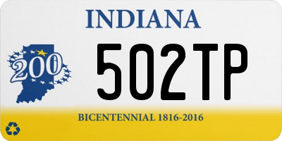 IN license plate 502TP