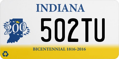 IN license plate 502TU