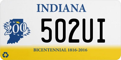 IN license plate 502UI