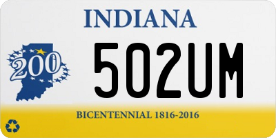 IN license plate 502UM