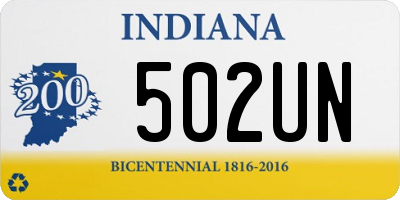 IN license plate 502UN