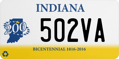 IN license plate 502VA