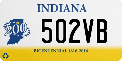 IN license plate 502VB