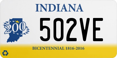 IN license plate 502VE