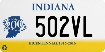 IN license plate 502VL