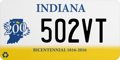 IN license plate 502VT