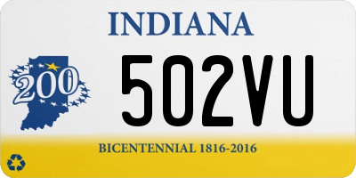 IN license plate 502VU