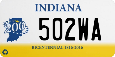 IN license plate 502WA