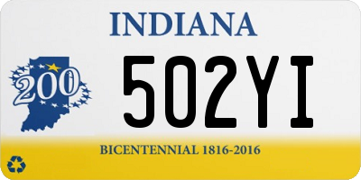 IN license plate 502YI