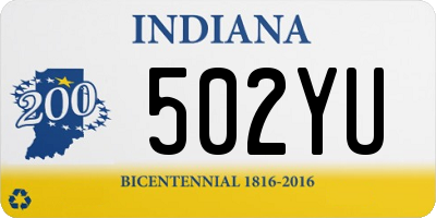 IN license plate 502YU