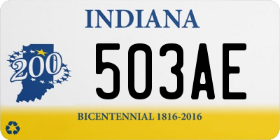 IN license plate 503AE