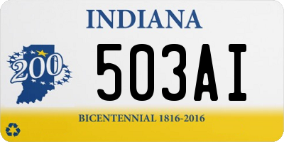 IN license plate 503AI