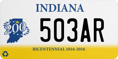 IN license plate 503AR