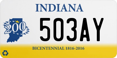 IN license plate 503AY