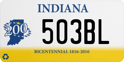 IN license plate 503BL