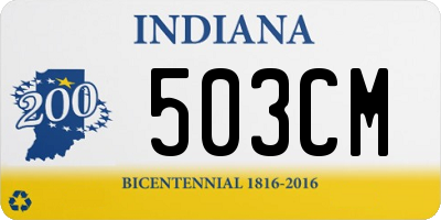 IN license plate 503CM