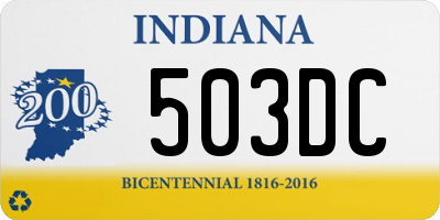 IN license plate 503DC