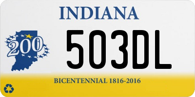 IN license plate 503DL