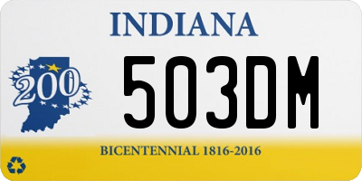 IN license plate 503DM