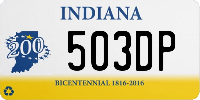 IN license plate 503DP