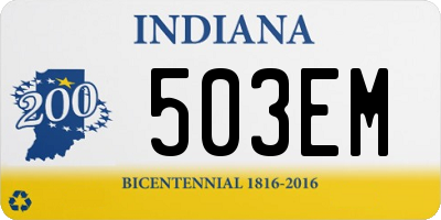 IN license plate 503EM