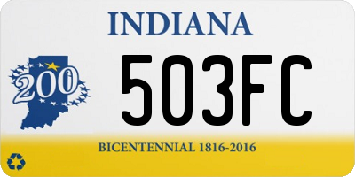 IN license plate 503FC