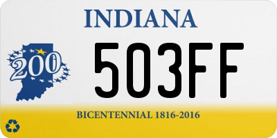 IN license plate 503FF