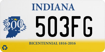 IN license plate 503FG