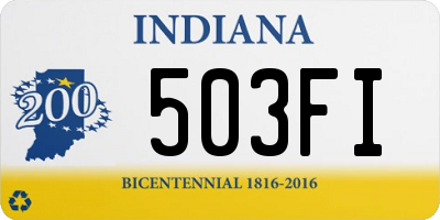 IN license plate 503FI