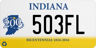 IN license plate 503FL