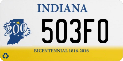 IN license plate 503FO