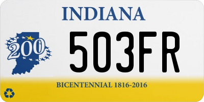IN license plate 503FR