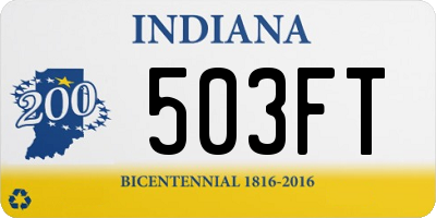 IN license plate 503FT