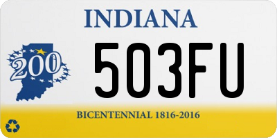 IN license plate 503FU