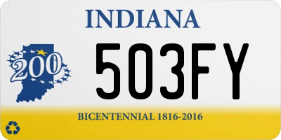 IN license plate 503FY