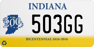 IN license plate 503GG