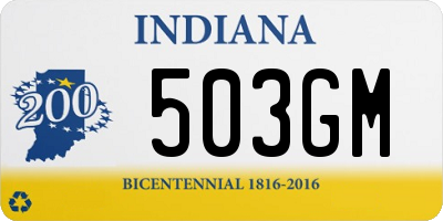 IN license plate 503GM