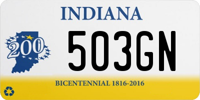 IN license plate 503GN