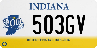 IN license plate 503GV