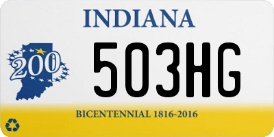 IN license plate 503HG