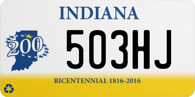 IN license plate 503HJ