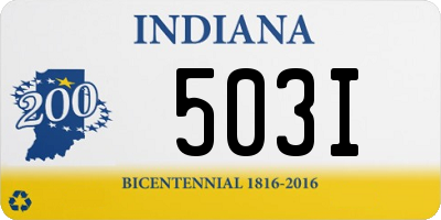 IN license plate 503I